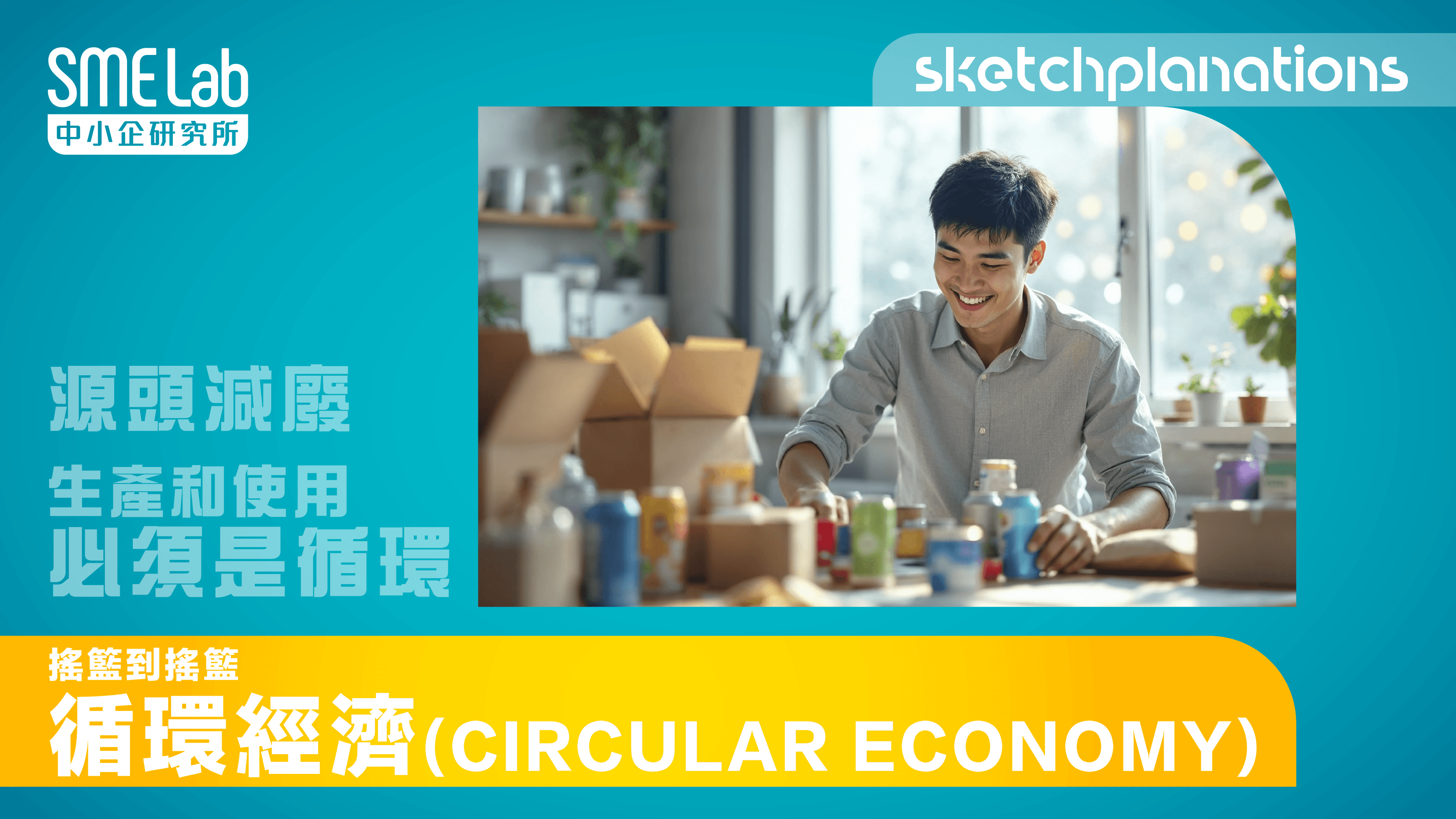 【sketchplanations】搖籃到搖籃 - 循環經濟 (Circular Economy)